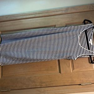 Motherhood maternity size medium navy blue and white dress